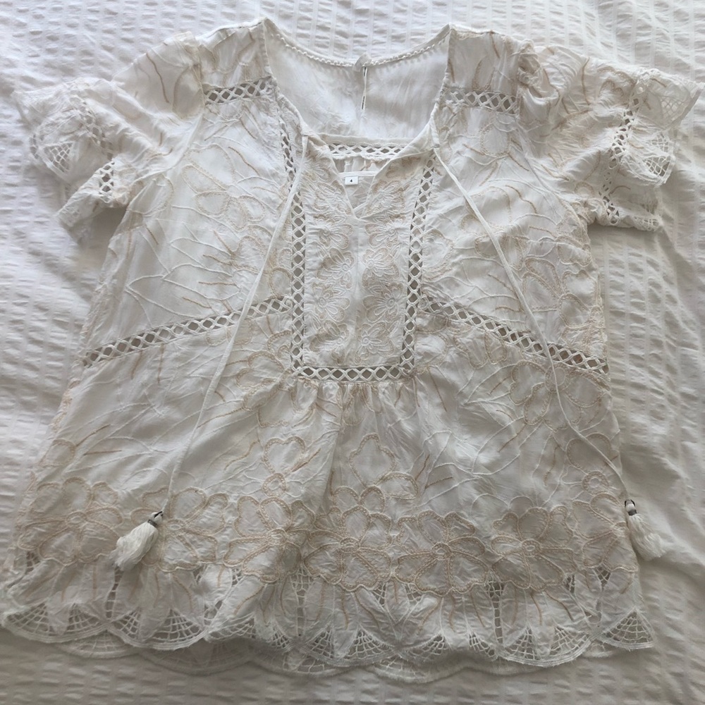 Featherbone for Anthropologie Blouse NWOT